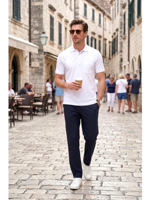 Buratti Pamuklu Regular Fit Göğüs Cepli Düğmeli Polo T Shirt Erkek Polo T Shirt 4565001