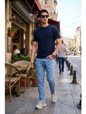 Buratti Pamuklu Normal Bel Daralan Paça Kot Pantolon Erkek Kot Pantolon 5901C701MILANO