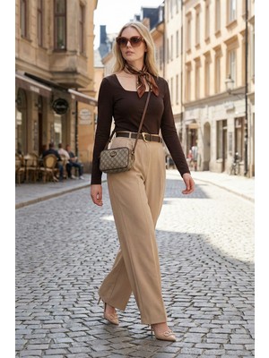 Lela Regular Fit Normal Bel Düz Paça Pantolon Bayan Pantolon 6923875