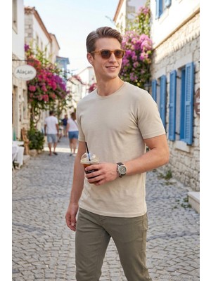 Buratti Pamuklu Bisiklet Yaka Basic T Shirt Erkek T Shirt 59020001