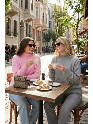 Lela Oversize Fit Balıkçı Yaka Yumuşak Dokulu 2'li Paket Triko Kazak Bayan Kazak 680KZ00469S2