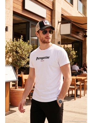 Buratti Pamuklu Slim Fit Bisiklet Yaka T Shirt Erkek T Shirt 541PERSPECTIVE