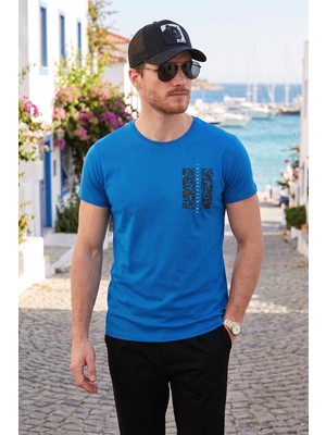 Buratti Bisiklet Yaka  Pamuk Slim Fit T Shirt Erkek T Shirt 541QUINT