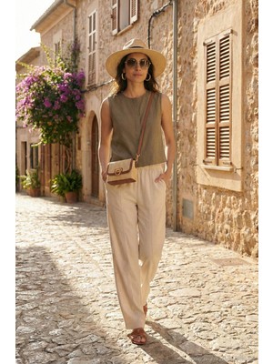 Lela Relaxed Fit Yüksek Bel Daralan Paça Pantolon Bayan Pantolon 668YP5456