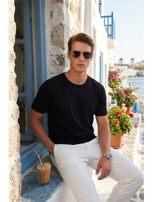 Buratti Pamuklu Regular Fit Bisiklet Yaka T Shirt Erkek T Shirt 5904074