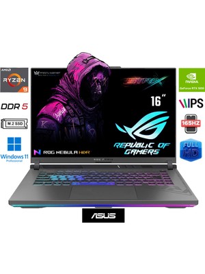Asus rog Strix G16 G614PH-RV036 Amd Ryzen 9 8940HX 24GB 1tb SSD RTX5050 W11 Pro 16" Wuxga 165Hz Taşınabilir Bilgisayar Prestij