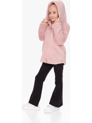 Markam Pink Peluş Kapüşonlu Mont Içi Astarlı Kız Çocuk