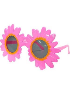 Pandoli Sunflower Şekilli Ayçiçeği Parti Gözlüğü 1 Adet Pembe Renk Hawai Retro