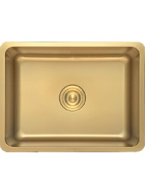 Crauf Venüs 3049 Altın 49X44 cm Evye + Lusso 4030 Batarya 2 Parça Set