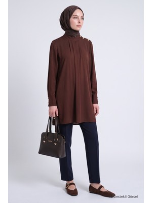 Armine Beli Lastikli Pantolon Lacivert