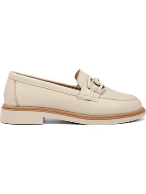 Tergan Bej Hakiki Deri Kadın Loafer - K26I1AY68416-A25
