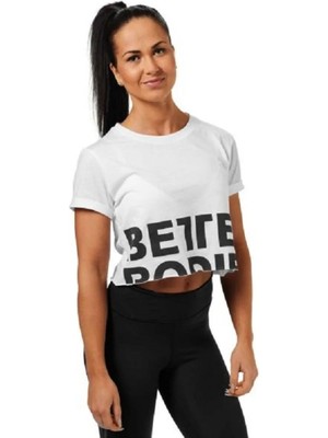 Better Bodies Womens Astoria Cropped Tee Grey