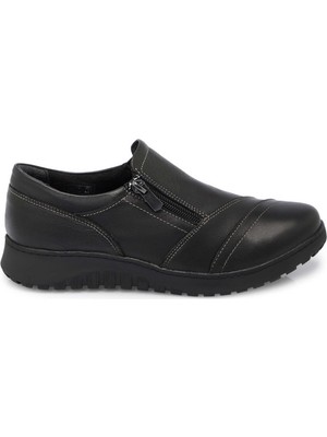 Tergan Siyah Hakiki Deri Kadın Sneaker - K25S1AY68349-A23
