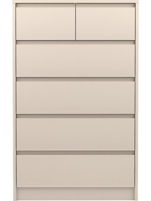 Sarmobi Nolm 6 Çekmeceli Şifonyer E-1 Kalite Suntalam Genişlik 76 cm Derinlik 40 cm Yükseklik 122 cm
