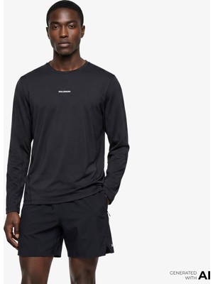 Salomon Shkout Core Ls Erkek Siyah T-SHIRT.27180