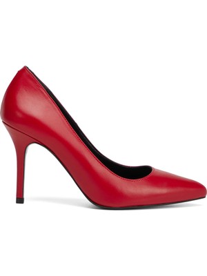 Tergan Kırmızı Hakiki Deri Kadın Stiletto - K25S1AY68380-A30