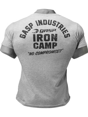 Gasp Throwback Tee, Grey Melange