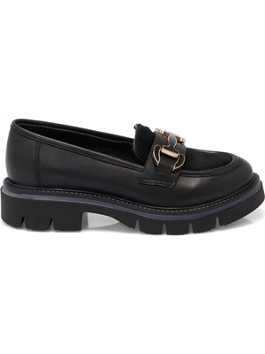Tergan Siyah Hakiki Deri Kadın Loafer - K25S1AY68335-A23