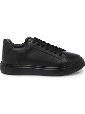 Tergan Siyah Hakiki Deri Erkek Sneaker - E25S1AY57472-A43