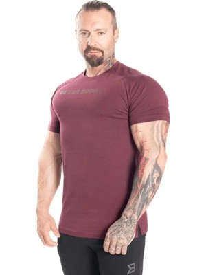 Better Bodies Gym Tapered Tee - Maroon