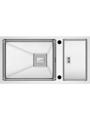 Crauf Lusso 1085 Inox 82X43 cm Evye + Lusso 4030 Batarya 2 Parça Set
