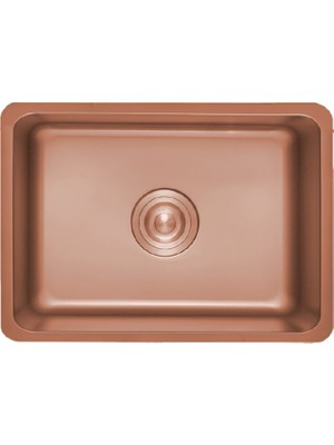 Crauf Venüs 3054 Bakır 54X44 cm Evye + Attivo Pure 4065 Batarya 2 Parça Set