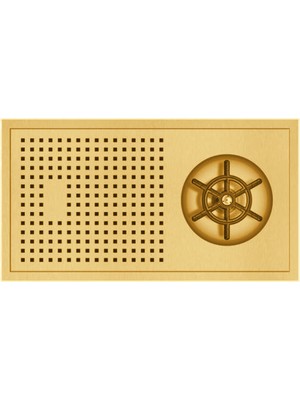 Crauf Lusso 1030 Altın 42X22 cm Evye + Lusso 4035 Batarya 2 Parça Set