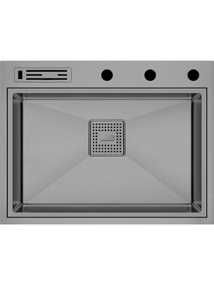 Crauf Lusso 6391 Mat Gri 64X49 cm Evye + Lusso 4030 Batarya 2 Parça Set