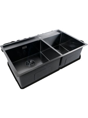Crauf Poli 6311 Füme 86X51 cm Evye + Attivo Pure 4065 Batarya + Sabunluk 3 Parça Set