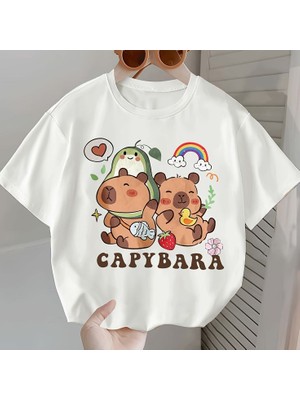 BarsDepo Capybara Tişört, Premıum Kalite Unisex Çocuk / Yetişkin
