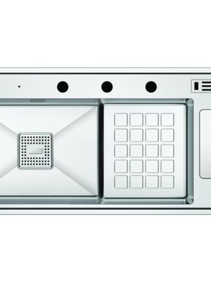 Crauf Lusso 1061 Bakır 100X48 cm Evye + Lusso 4035 Batarya + Sabunluk 3 Parça Set