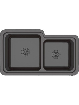 Crauf Lavello 3078 Füme 78X45,2 cm Evye + Pesce 4060 Batarya + Sabunluk 3 Parça Set