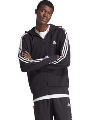 Adidas M 3s Ft Fz Hd Siyah Erkek Fermuarlı Sweatshirt
