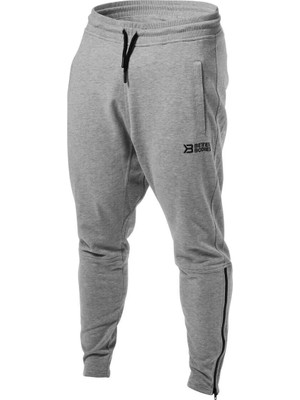 Better Bodies Harlem Zip Pants, Grey Melange