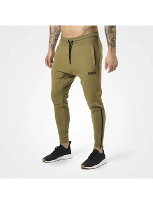 Better Bodies Harlem Zip Pants - Military Green
