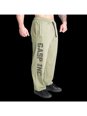 Gasp Acid Logo Sweatpant Acid Washed Green