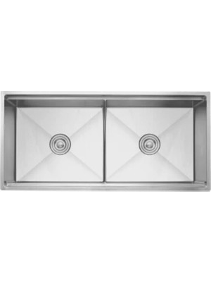 Crauf Vertice 4898A Inox 98X48 cm Evye + Vertice 4055 Batarya 2 Parça Set