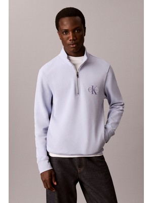 Calvin Klein cl Ls 350TERRY Mcro Mnlg Qtr Zıp