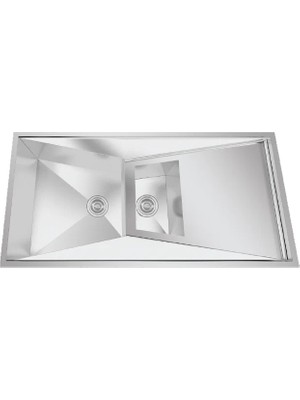 Crauf Speciale 5603 Sol Inox 100X50 cm Evye + Lusso 4030 Batarya + Sabunluk 3 Parça Set