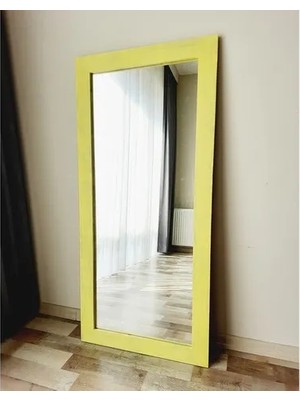 Vivense Dfn Wood Dekoratif Duvar Aynası, Sarı, 130X60