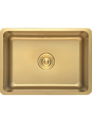 Crauf Venüs 3054 Altın 54X44 cm Evye + Lusso 4030 Batarya + Sabunluk 3 Parça Set