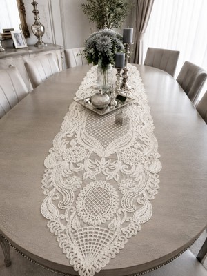 Lena Maison Saray Lüks Nakış Işlemeli Battal Boy Runner 135 CMX45 cm