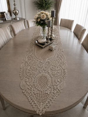 Lena Maison Saray Lüks Nakış Işlemeli Battal Boy Runner 135 CMX45 cm