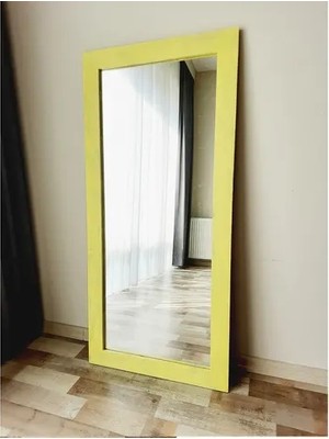 Vivense Dfn Wood Dekoratif Duvar Boy Aynası, Sarı, 140X60