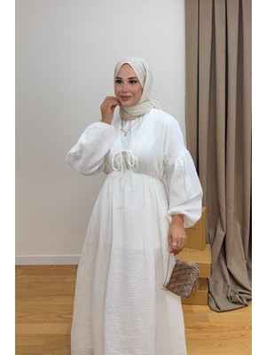 Salisburys Molly Nelly Kadın Pamuk Uzun Muslin Elbise