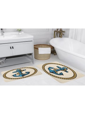 Vivense Rovigo Home Dijital Baskılı Ikili Banyo Paspas Takımı RVG5129