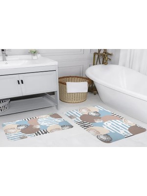 Vivense Rovigo Home Dijital Baskılı Ikili Banyo Paspas Takımı RVG5088