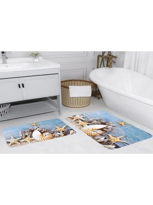 Vivense Rovigo Home Dijital Baskılı Ikili Banyo Paspas Takımı RVG5018