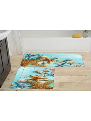 Vivense Rovigo Home Dijital Baskılı Ikili Banyo Paspas Takımı RVG5017
