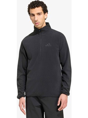 Adidas Terrex Multi Essentials Half Zip Fleece Erkek Siyah Ceket.-